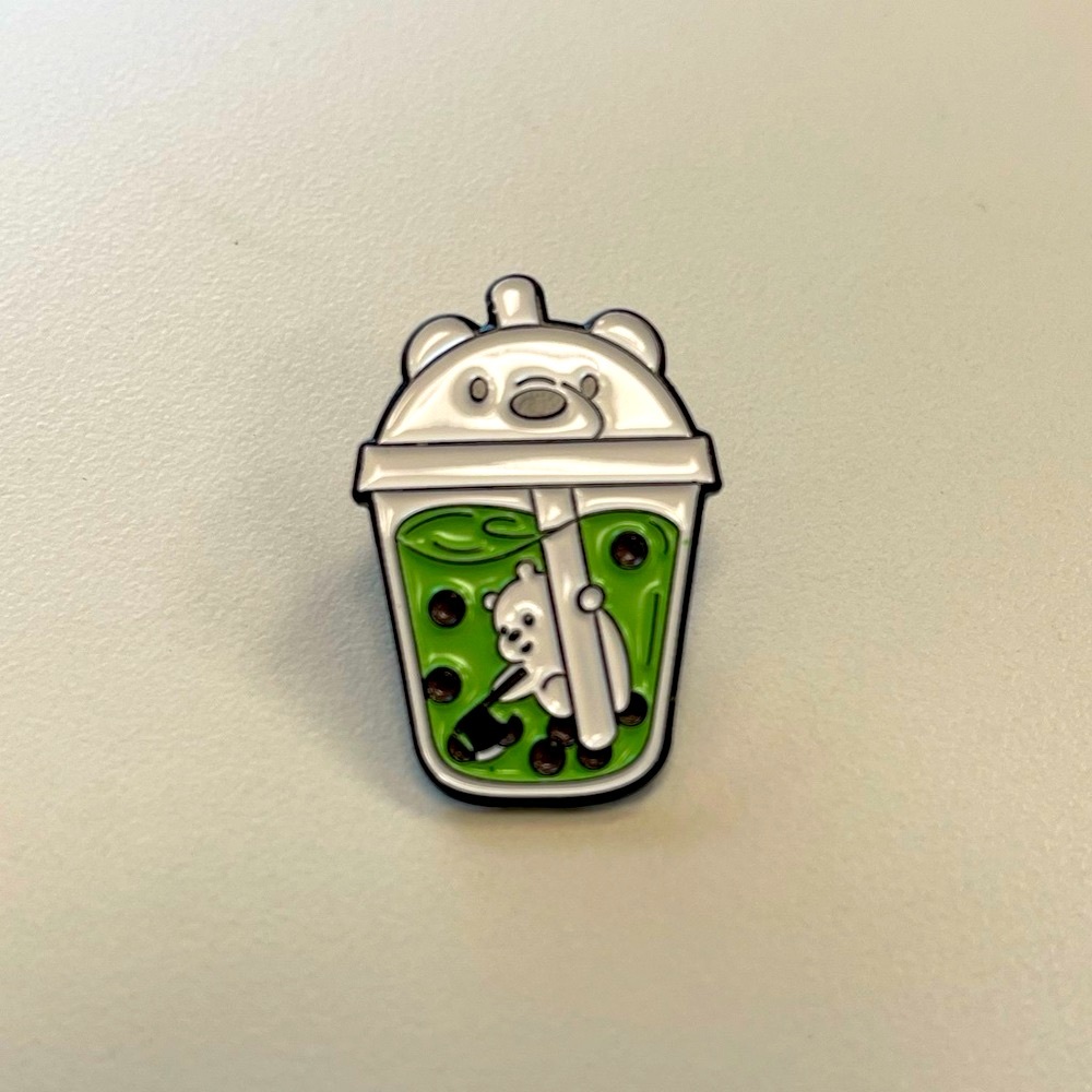 Polar Bear Boba Enamel Pin